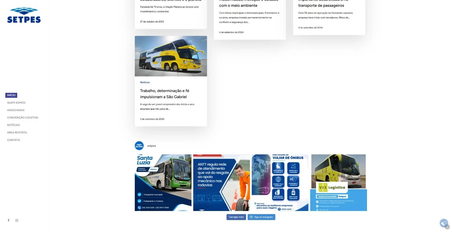 Feed do Instagram integrado ao site